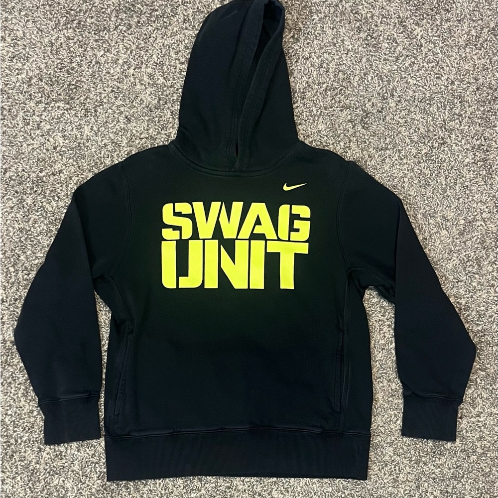 Nike Youth Black Hoodie Sweatshirt, Sz L Large, Swag Unit